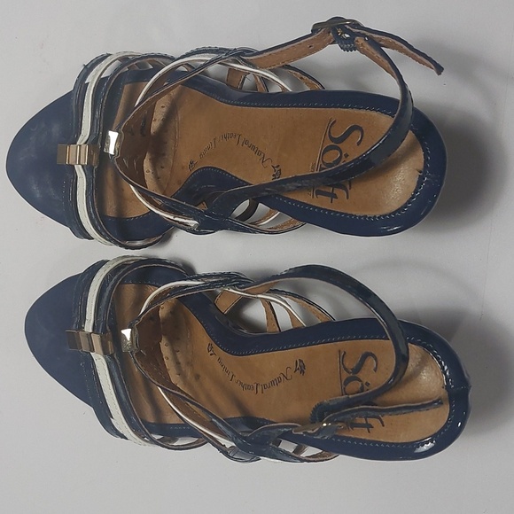 Sofft Woman's Posh Sandals Size 6 Navy Blue and White. - Picture 5 of 14